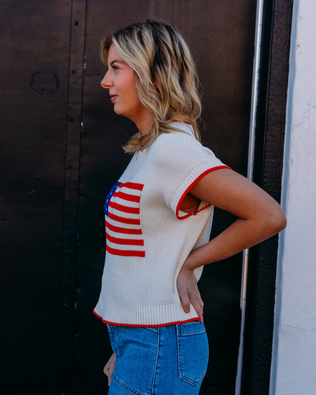 Z Supply: Sleeveless Patriot Sweater in Cloud