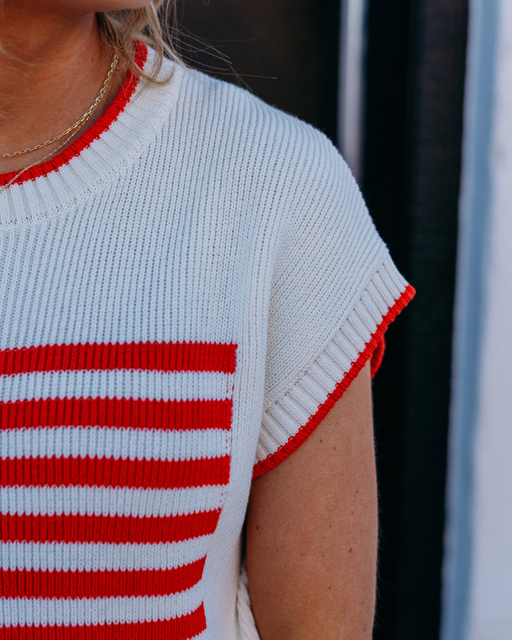 Z Supply: Sleeveless Patriot Sweater in Cloud