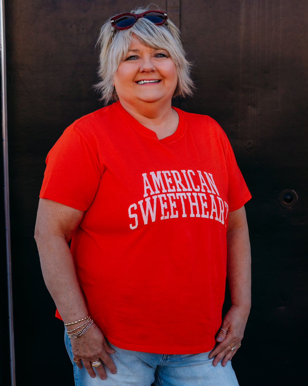 Z Supply: Sweetheart Boyfriend Tee in Lychee