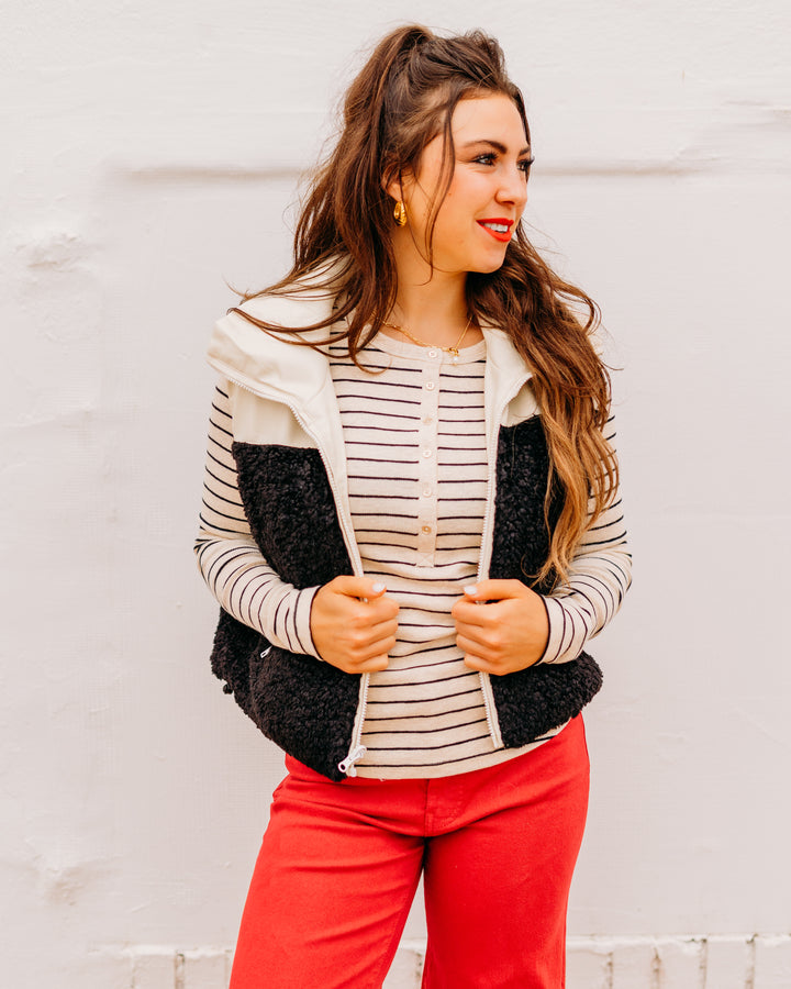 Elan: Reversible White & Black Vest