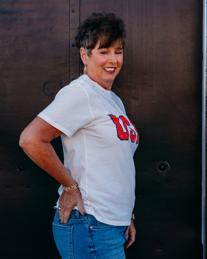 Z Supply: USA Boyfriend Tee in Sea Salt