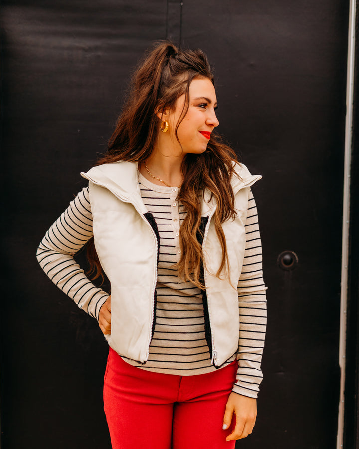 Elan: Reversible White & Black Vest