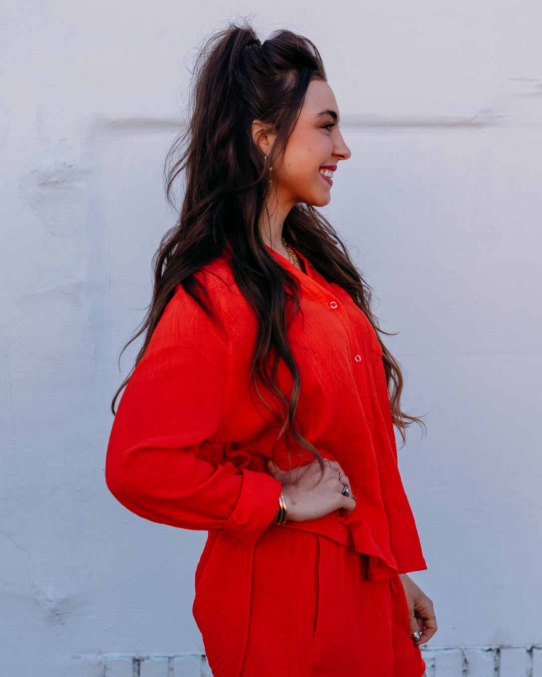 Z Supply: The Perfect Airy Top in Lychee - The Vogue Boutique
