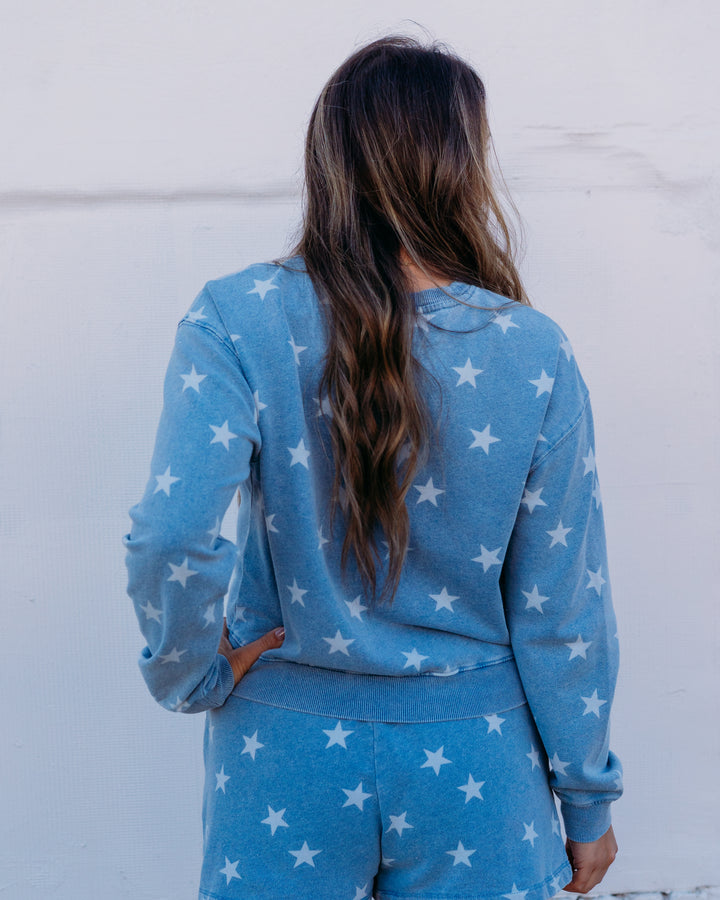 Z Supply: Written Stars Sweatshirt in Ocean Air Indigo