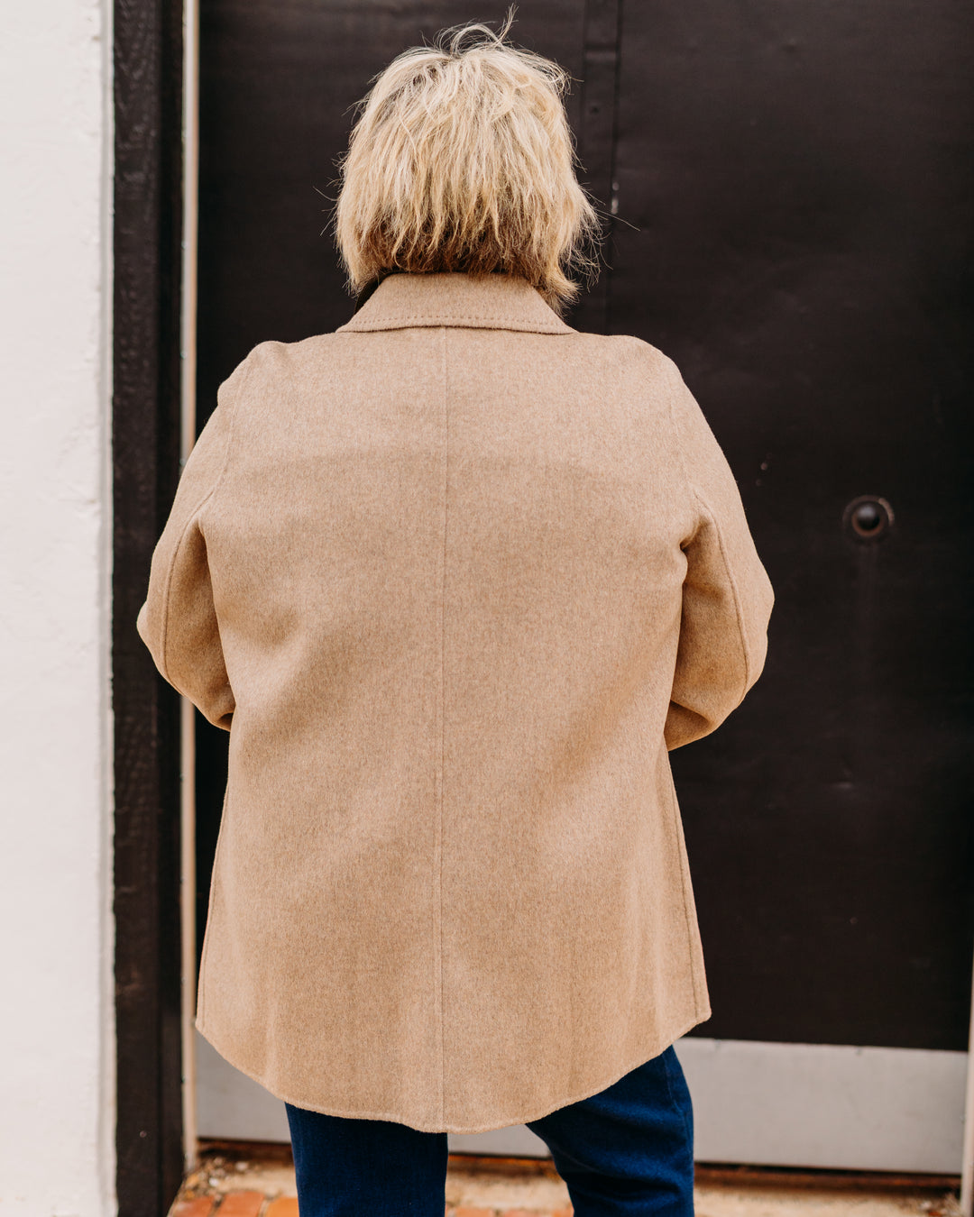 Karen Kane: Oversized Brushed Blazer in Wheat 3L33700