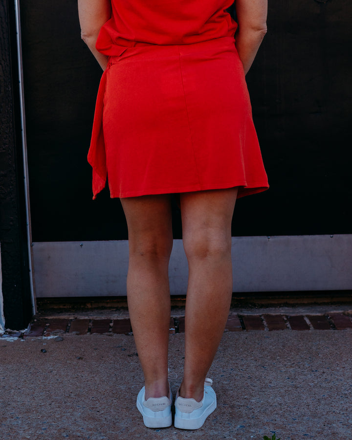 Z Supply: Sora Mini Skirt in Lychee