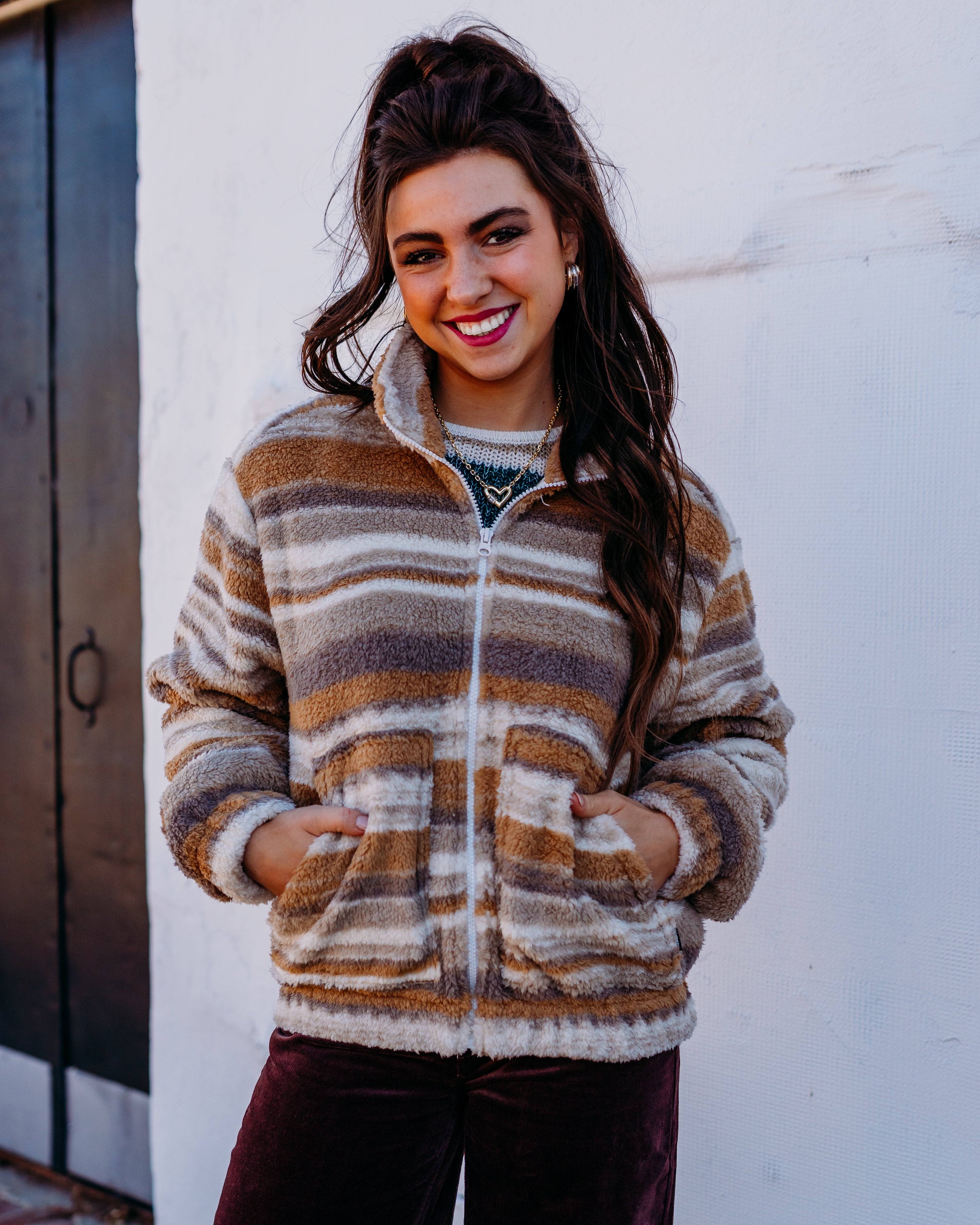 Billabong First Flight Sherpa Full Zip Jacket in Continuity – The