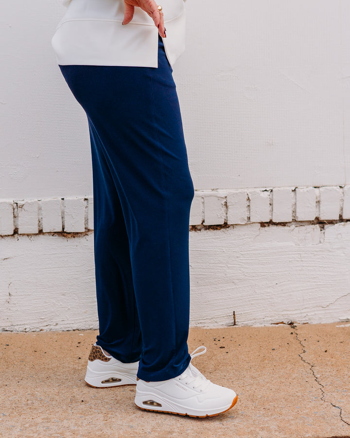 Joseph Ribkoff: Silky Knit Pull-On Jogger Pants With Drawstring in Navy (261626)