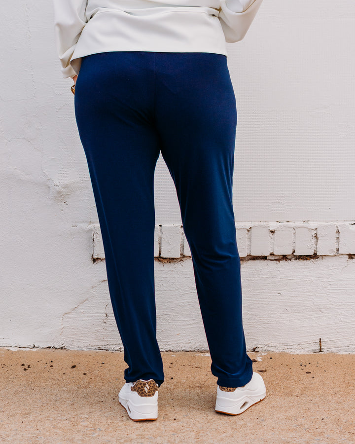 Joseph Ribkoff: Silky Knit Pull-On Jogger Pants With Drawstring in Navy (261626)
