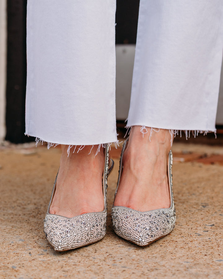 Betsey Johnson: Clark Heel in Silver