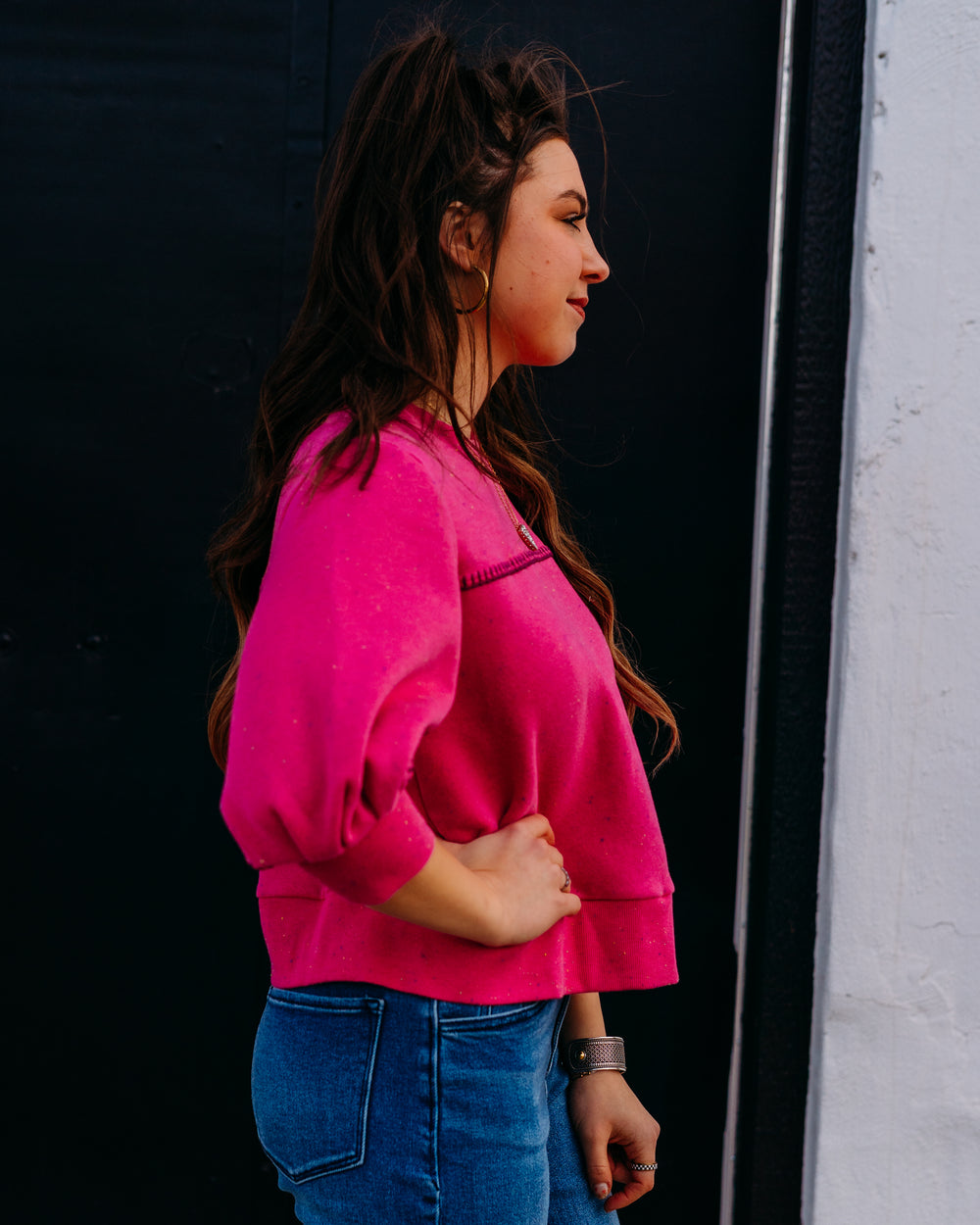 UGG: Classic Puff Sleeve Top in Vavoom Heather - The Vogue Boutique