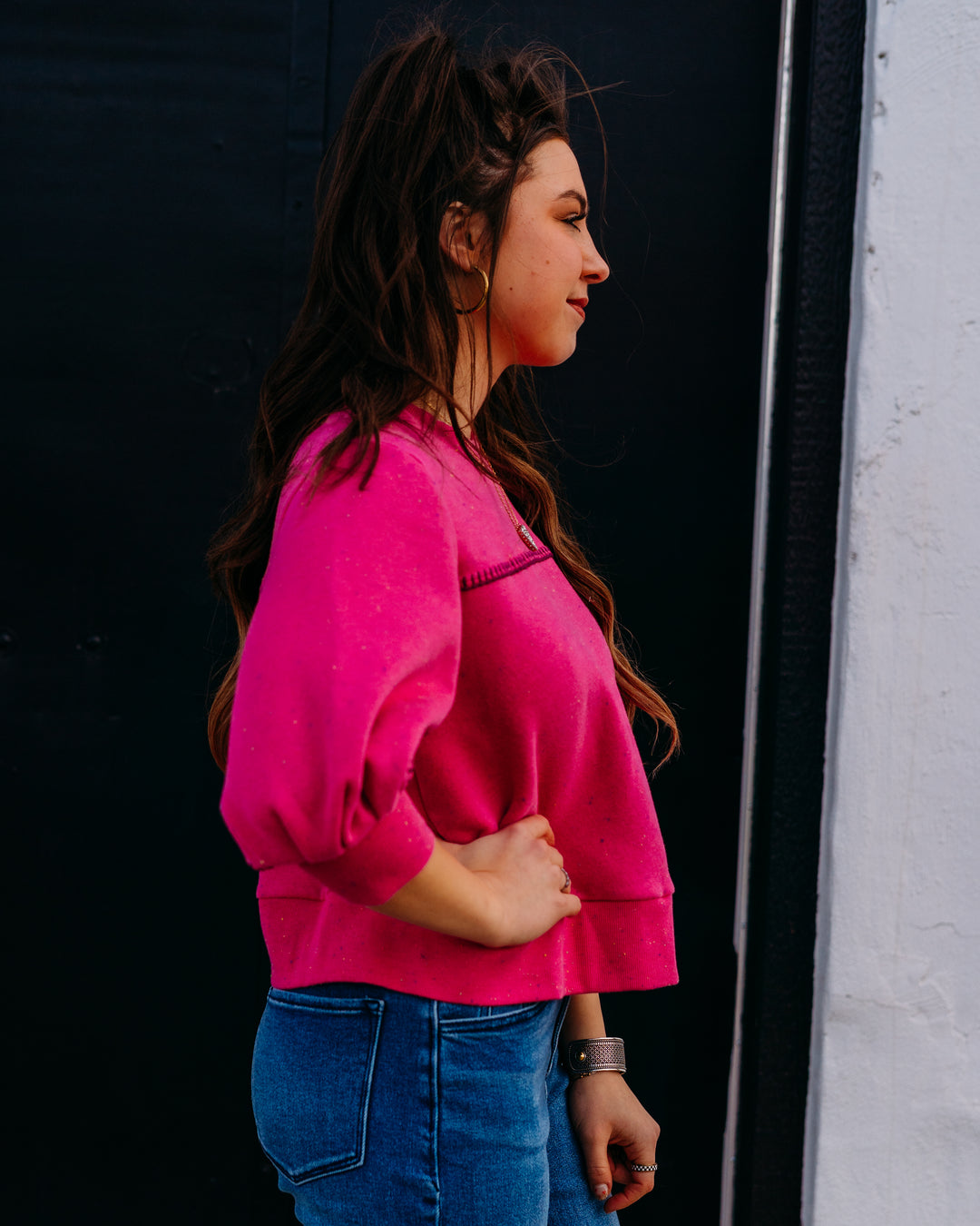 UGG: Classic Puff Sleeve Top in Vavoom Heather - The Vogue Boutique