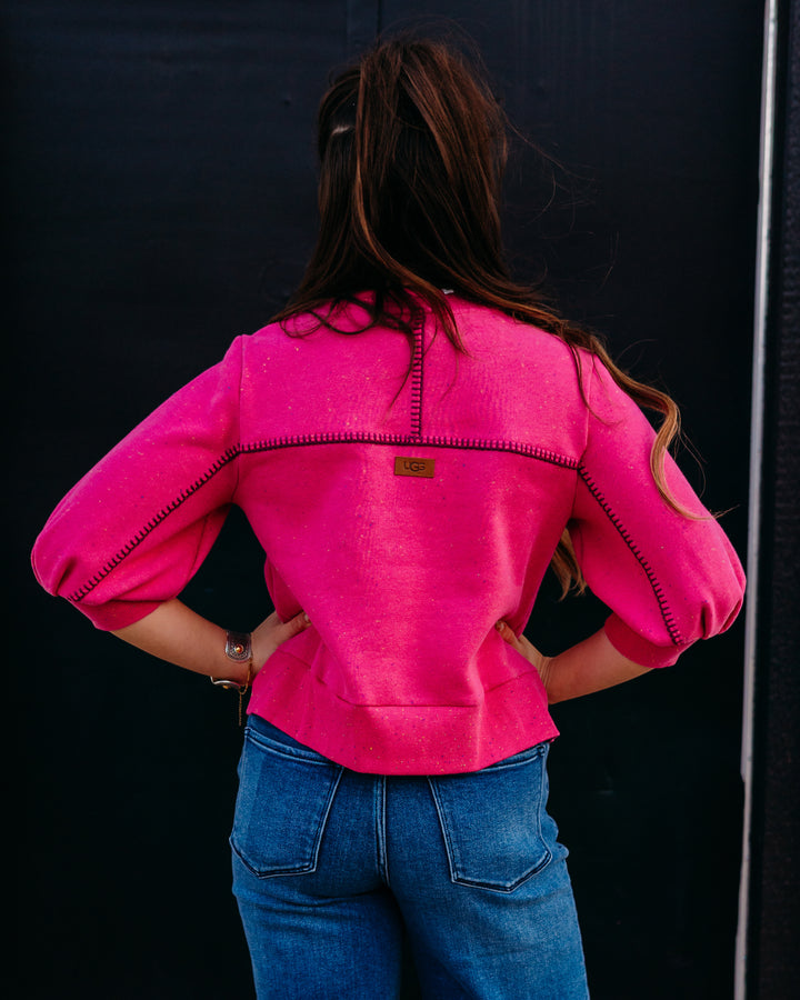 UGG: Classic Puff Sleeve Top in Vavoom Heather - The Vogue Boutique