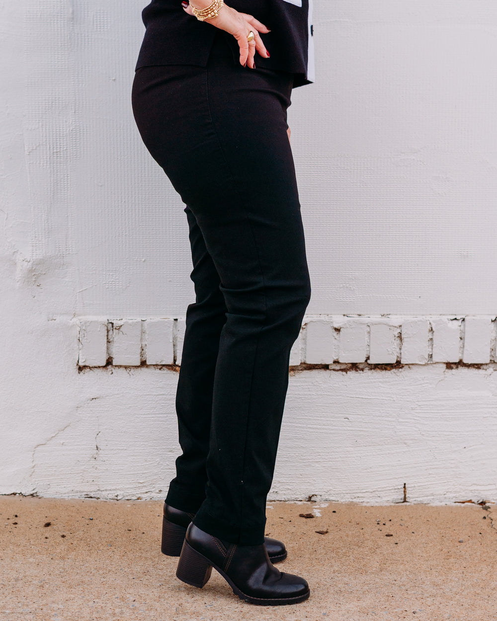 Multiples: Slim-Sation Black Narrow Leg Pant - The Vogue Boutique
