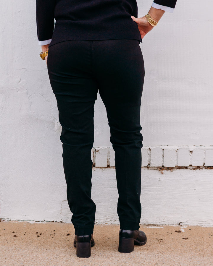 Multiples: Slim-Sation Black Narrow Leg Pant - The Vogue Boutique