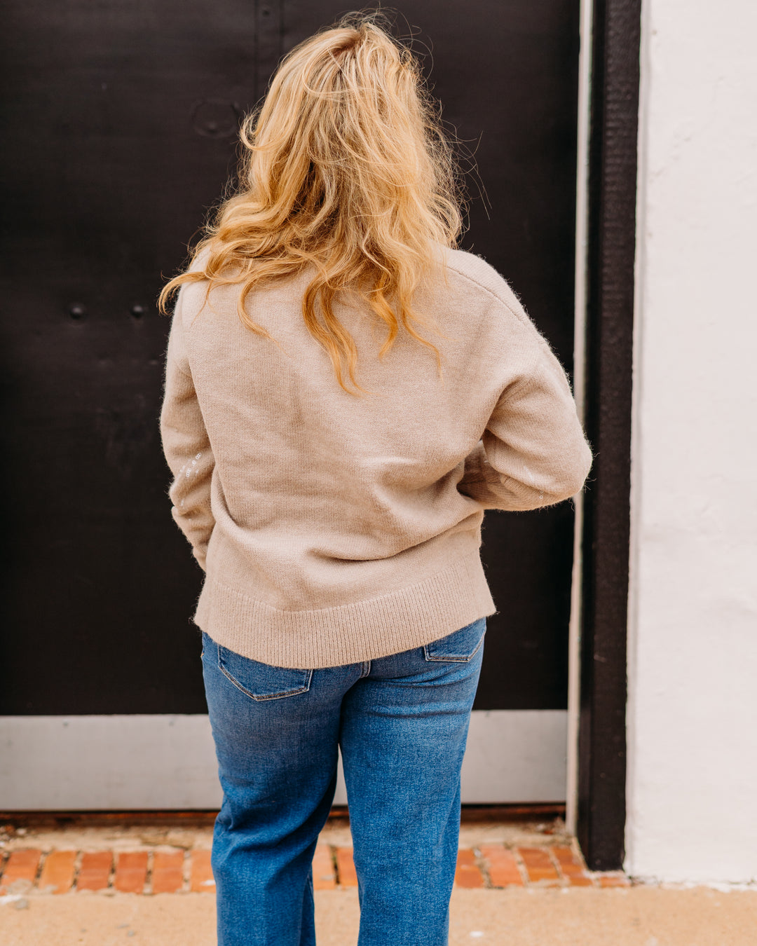 Joseph Ribkoff: Sweater Knit Pullover with Sequins in Oyster (254949)