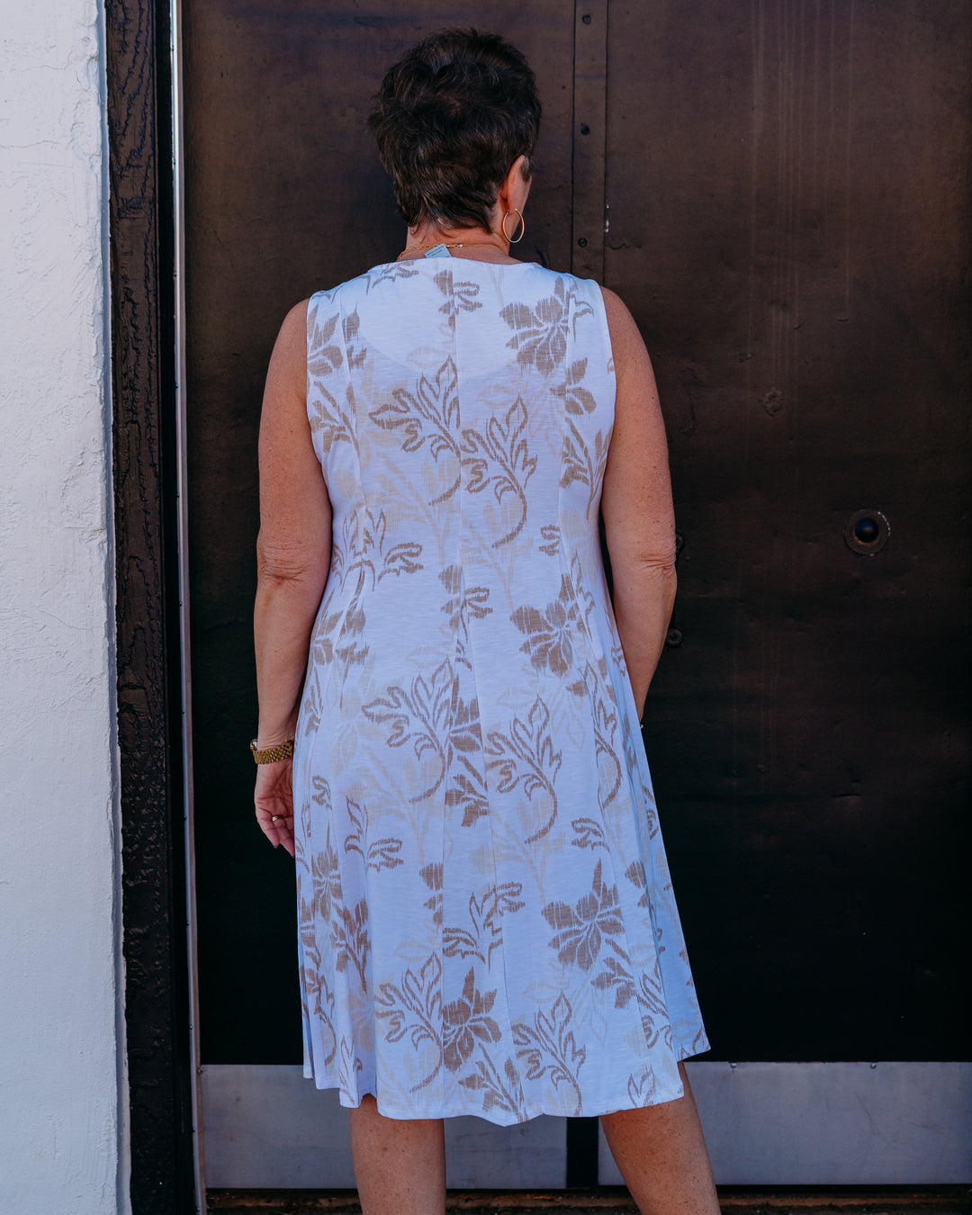 Multiples: Multi-Panel Scoop Neck Tank Dress in Iktmlt (M26104DM)