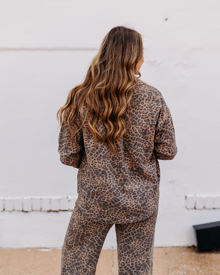 Z Supply: All Day Leopard Jacket in Desert Tan