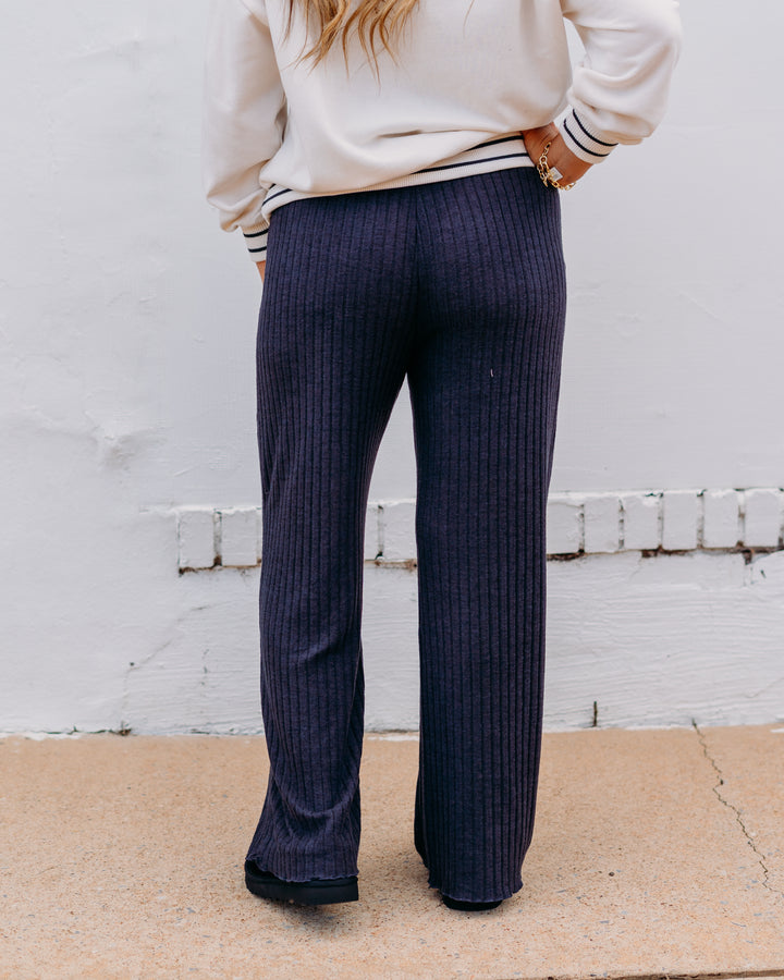 Z Supply: Dawn Smocked Rib Pant in Black Pant ZLP253824