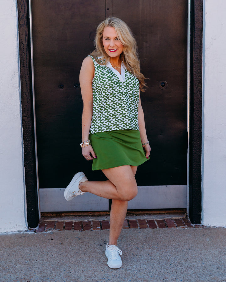 Smith and Quinn: The Fletcher Skort in Green Olive (15020)