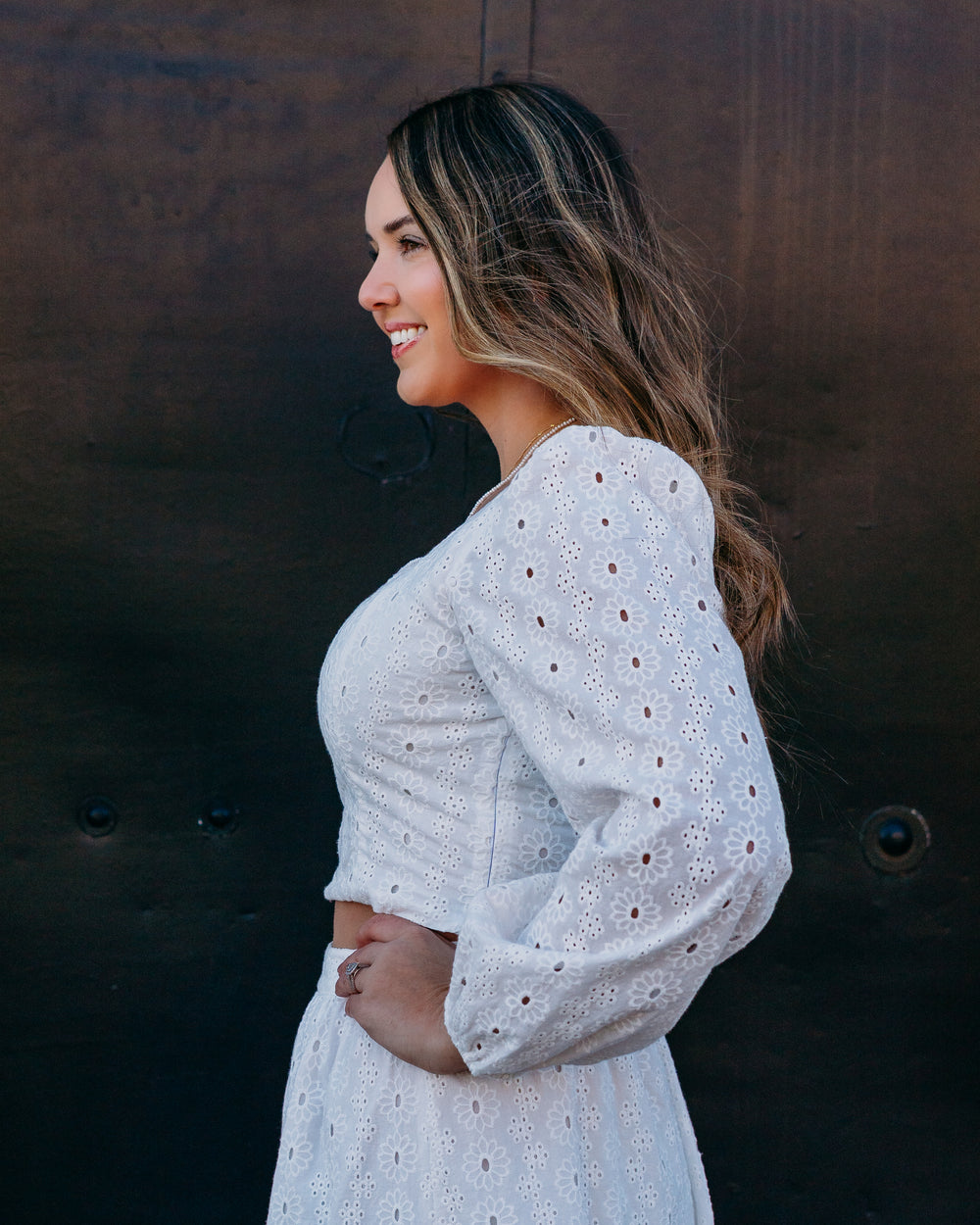 Z Supply: Bria Eyelet Top in White (ZT261405) - The Vogue Boutique