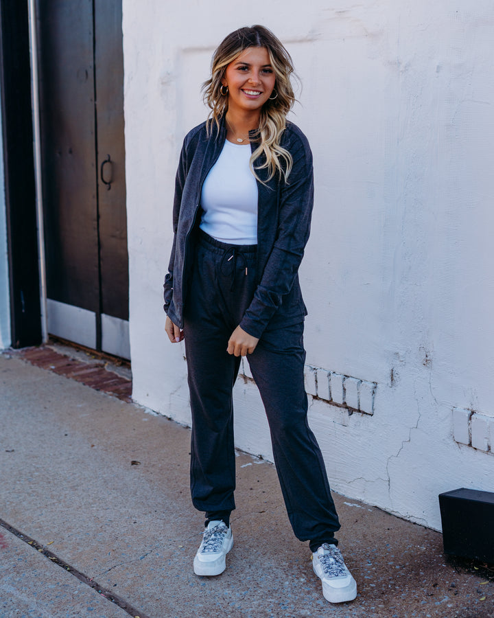 Varley: Aisling Active Sweatpant 29 in Black Marl (VAR02647)