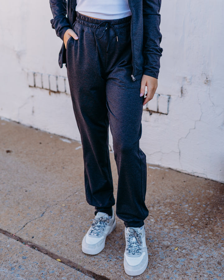 Varley: Aisling Active Sweatpant 29 in Black Marl (VAR02647)