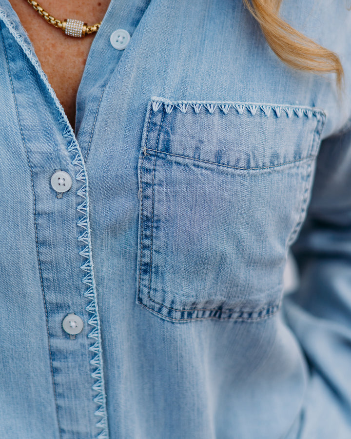 Thread & Supply: Annalise Shirt in Denim T4047LZTTS