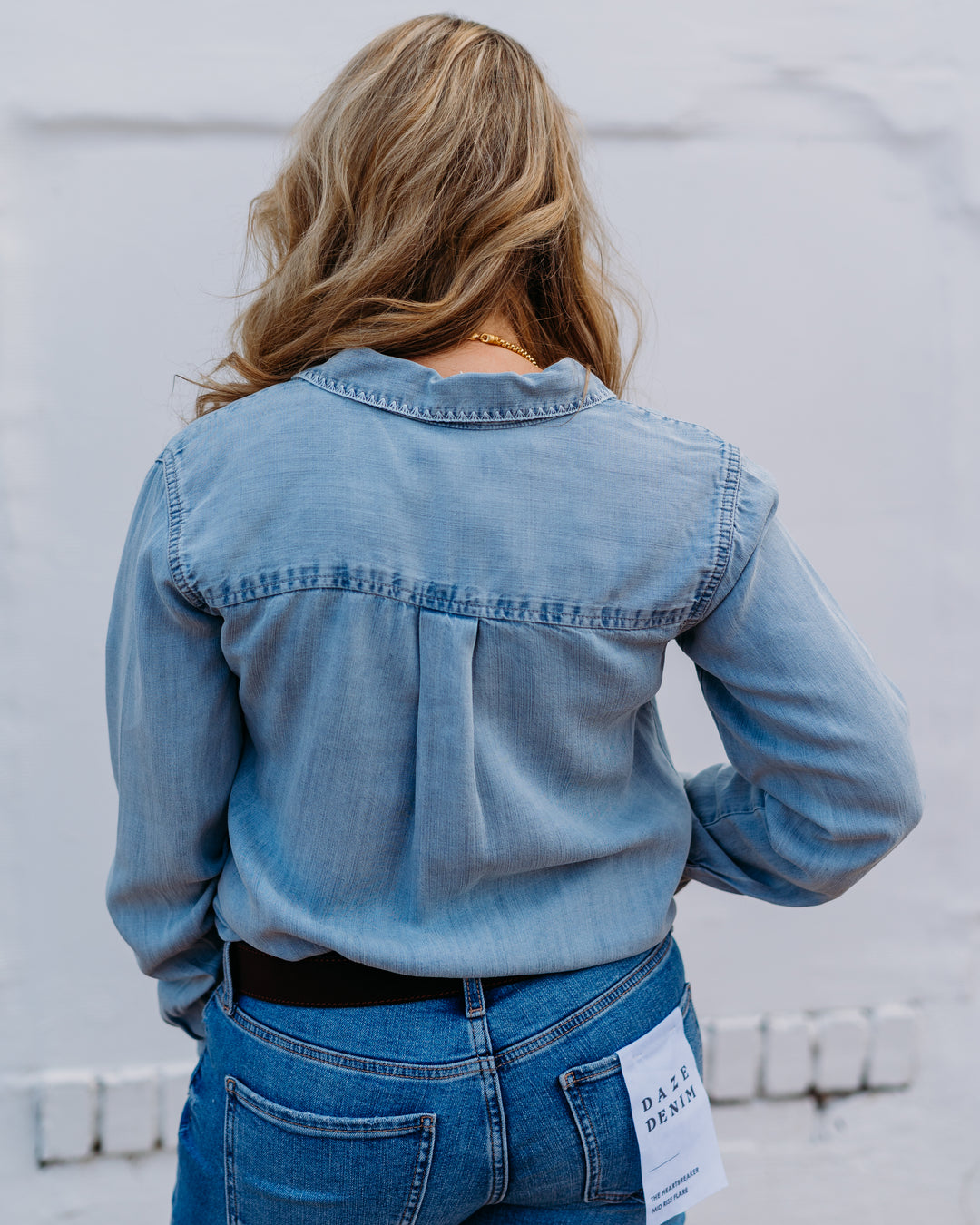 Thread & Supply: Annalise Shirt in Denim T4047LZTTS