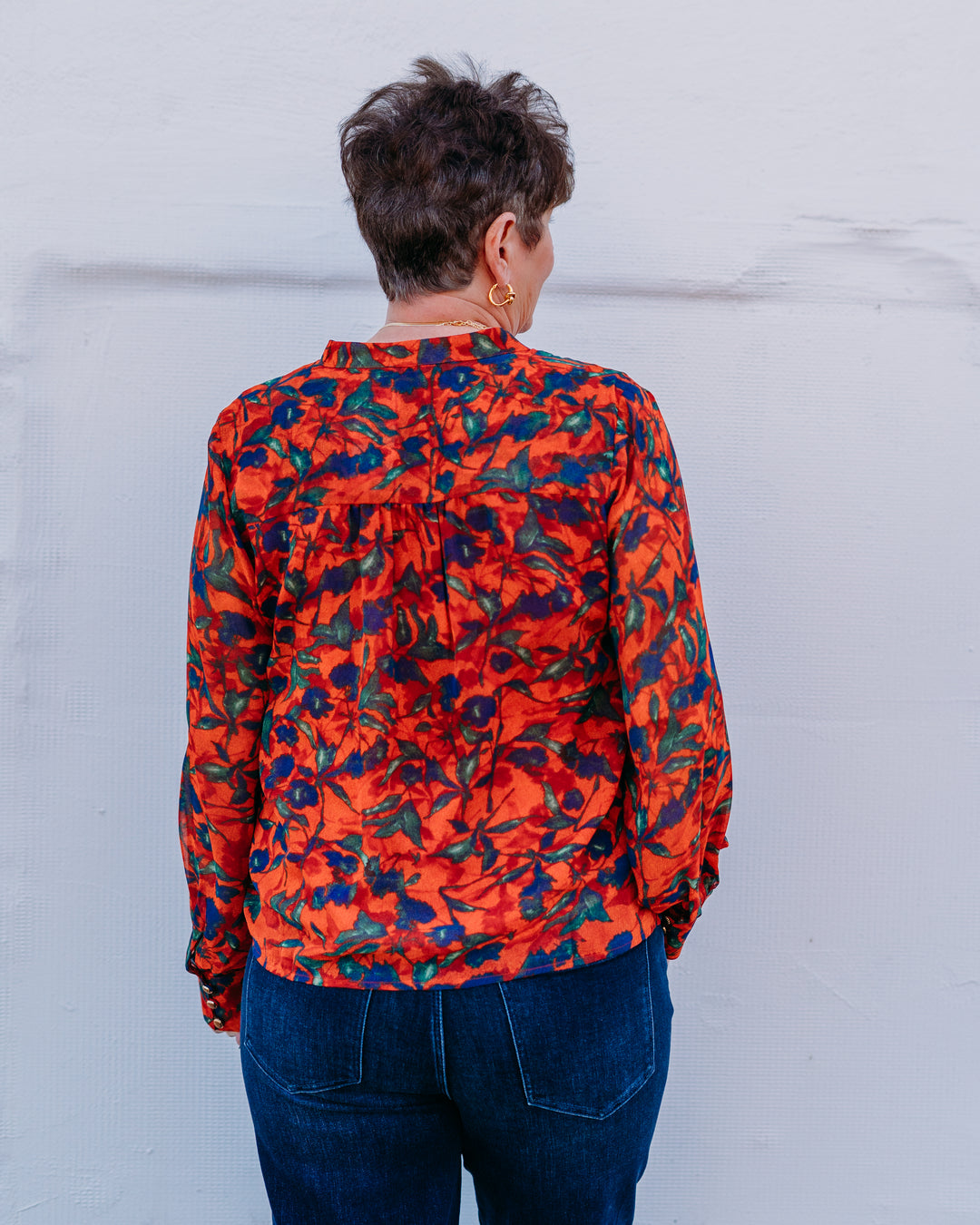 Joy Joy: Front Split Button Top in Marigold (75K4920)