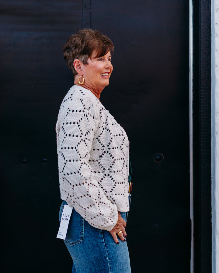 Z Supply: Rosalyn Sweater Cardigan in Crystal