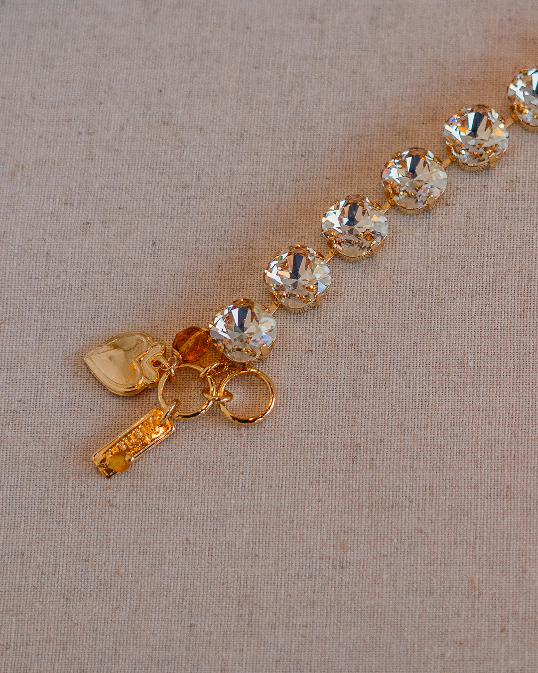 Mariana: Clear Big Stone Bracelet - B-4326/2-216216-YG