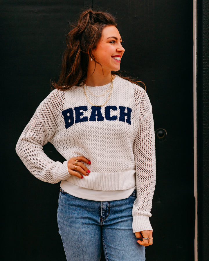 Z Supply: Open Beach Sweater in White