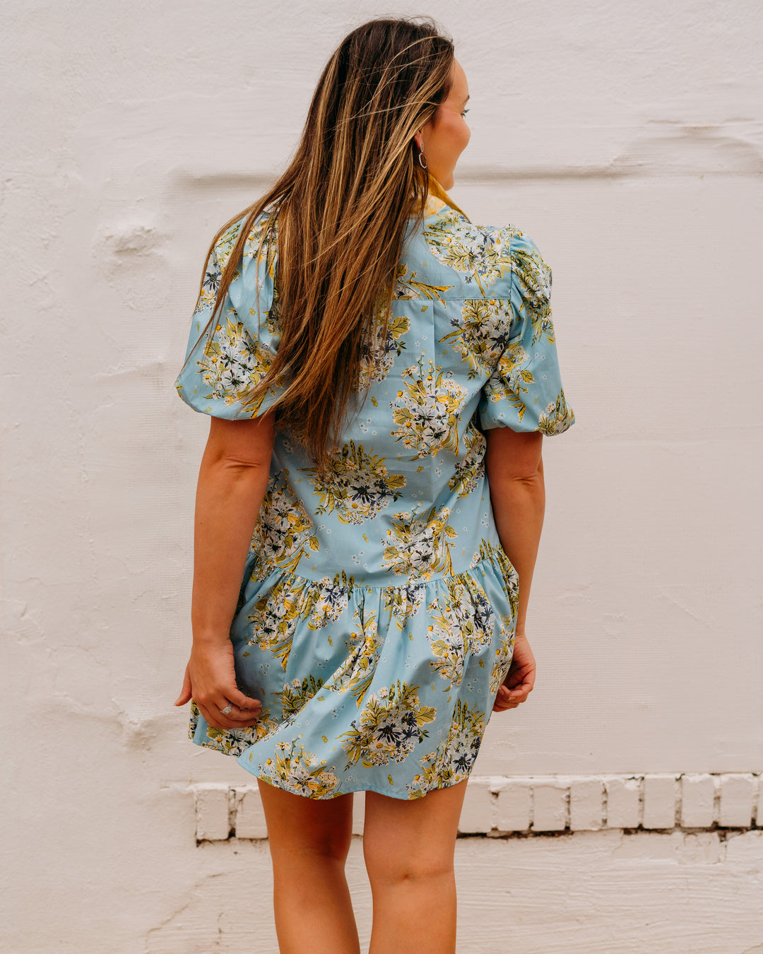 Ivy Jane: Banded Front Dress In Blue (74614) - The Vogue Boutique