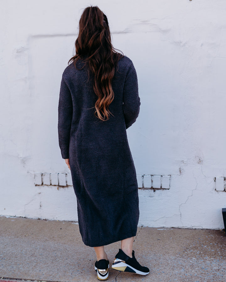 Barefoot Dreams: CozyChic Full Zip V-neck in Carbon