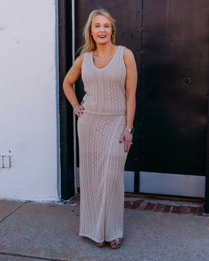 Z Supply: Glimmer Midi Skirt in Gold Metallic (ZK262728) - The Vogue Boutique