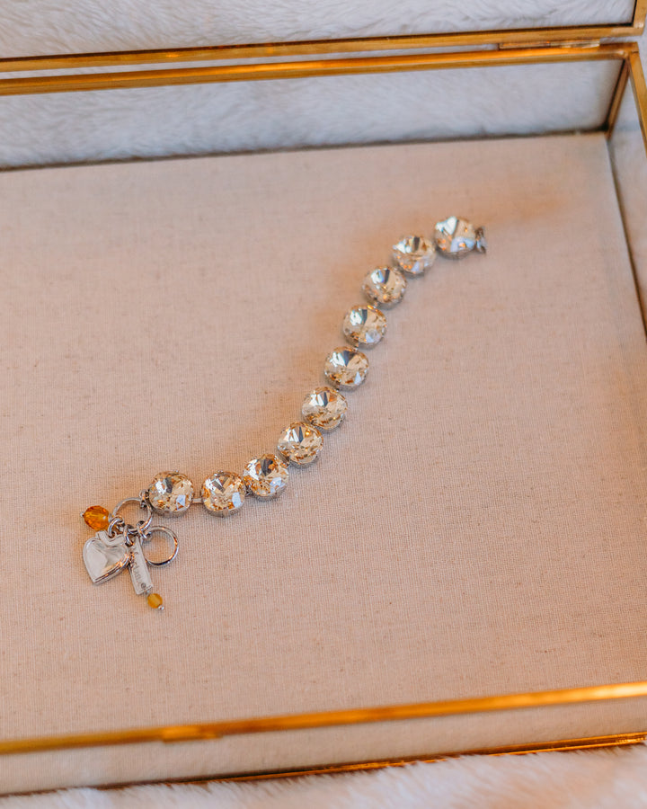 Mariana: Clear Large Stone Bracelet - B-4326/2-216216-RO