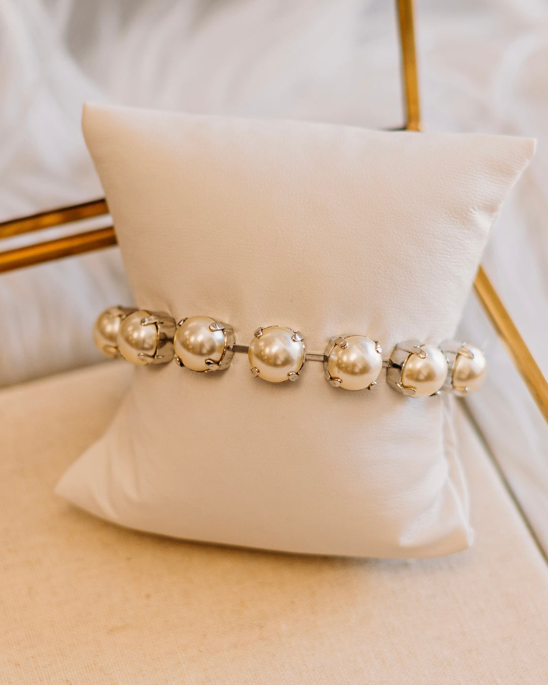 Mariana: Silver Large Everyday Bracelet "Pearl"