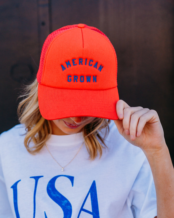 Z Supply: American Grown Trucker Hat in Lychee