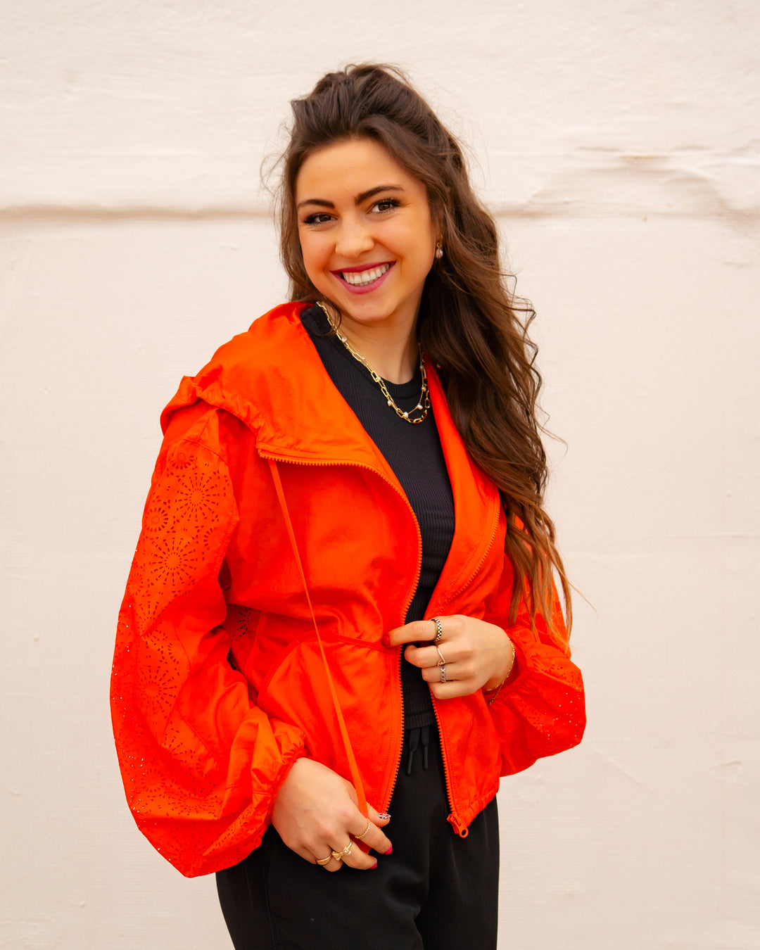 UGG: W Chiara Full-Zip Hooded Jacket in Lobster - The Vogue Boutique