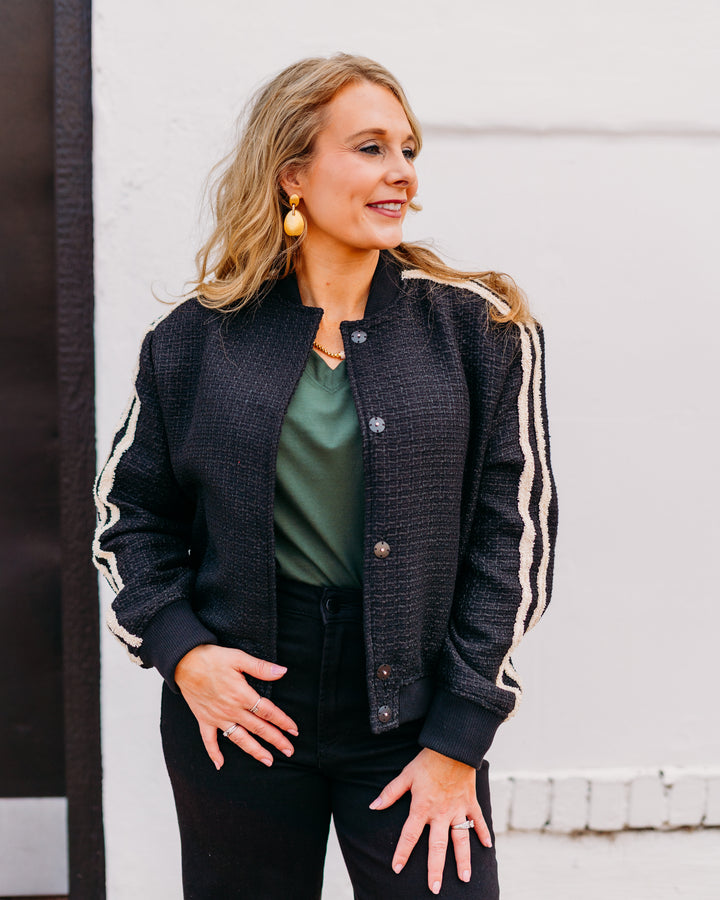 Esqualo: Black Jacket Bomber (37528)
