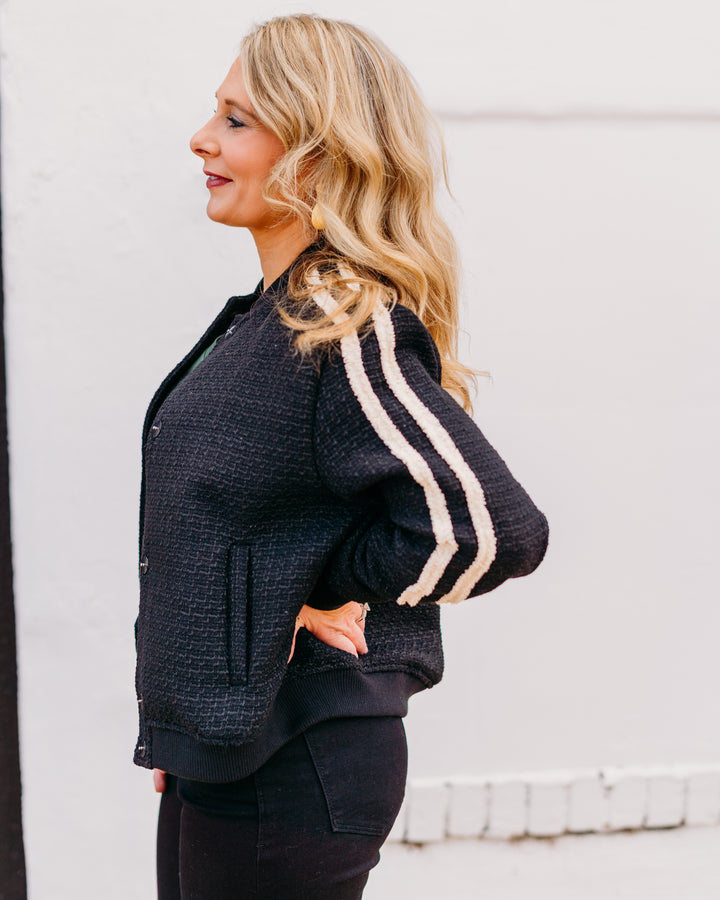 Esqualo: Black Jacket Bomber (37528)