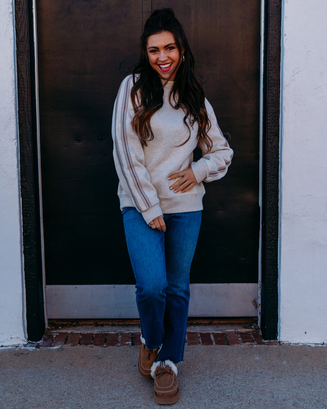 UGG: Men Oversized Tasman Crewneck in Caribou Heather (1172191)