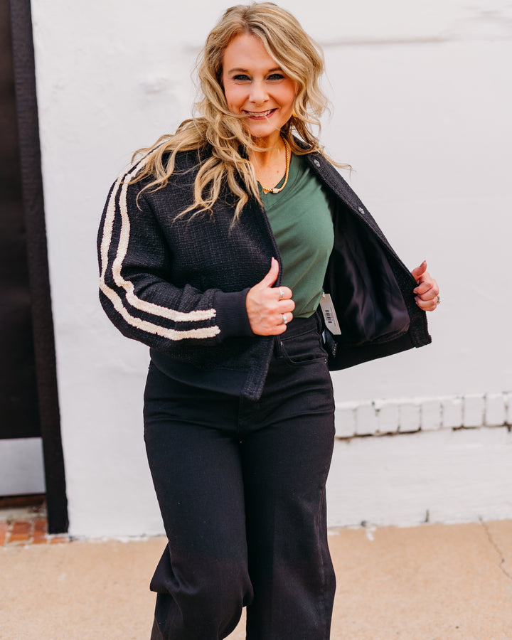 Esqualo: Black Jacket Bomber (37528)