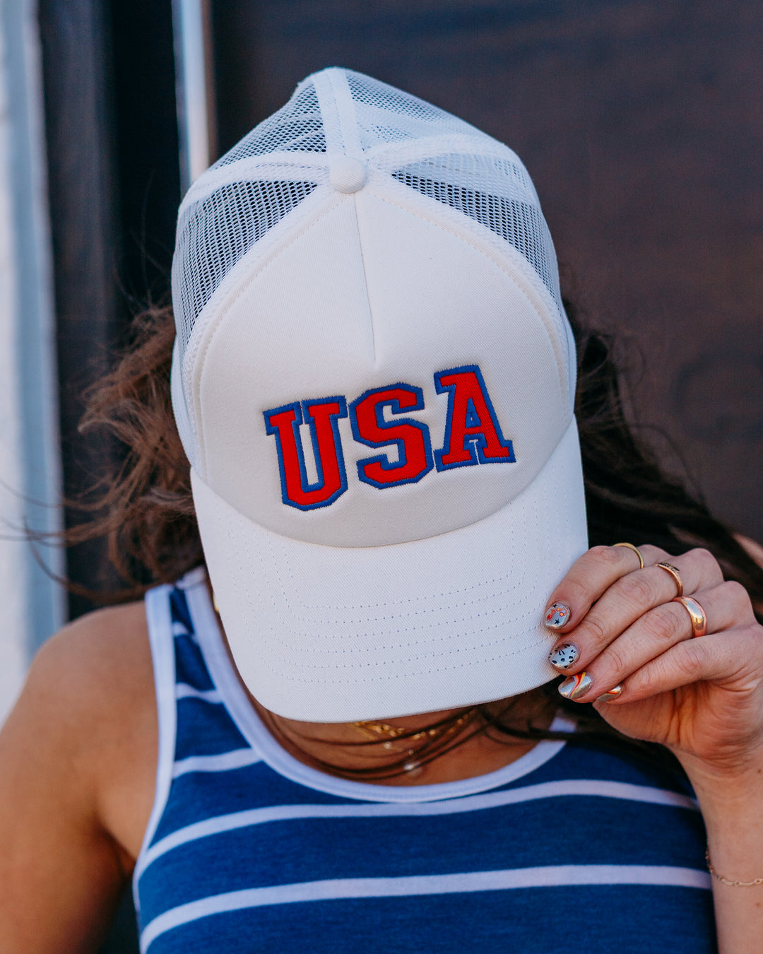 Z Supply: USA Trucker Hat in Sea Salt