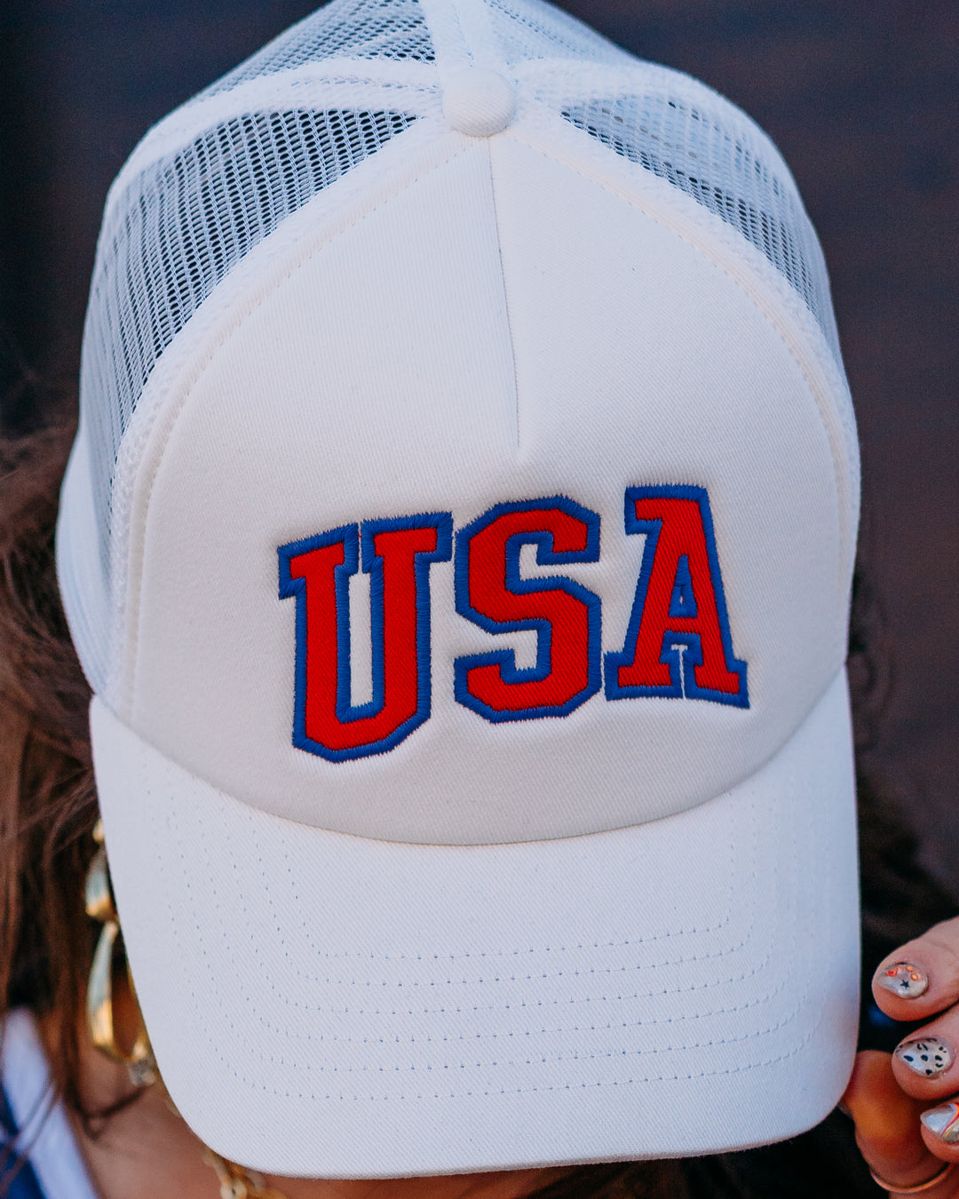Z Supply: USA Trucker Hat in Sea Salt