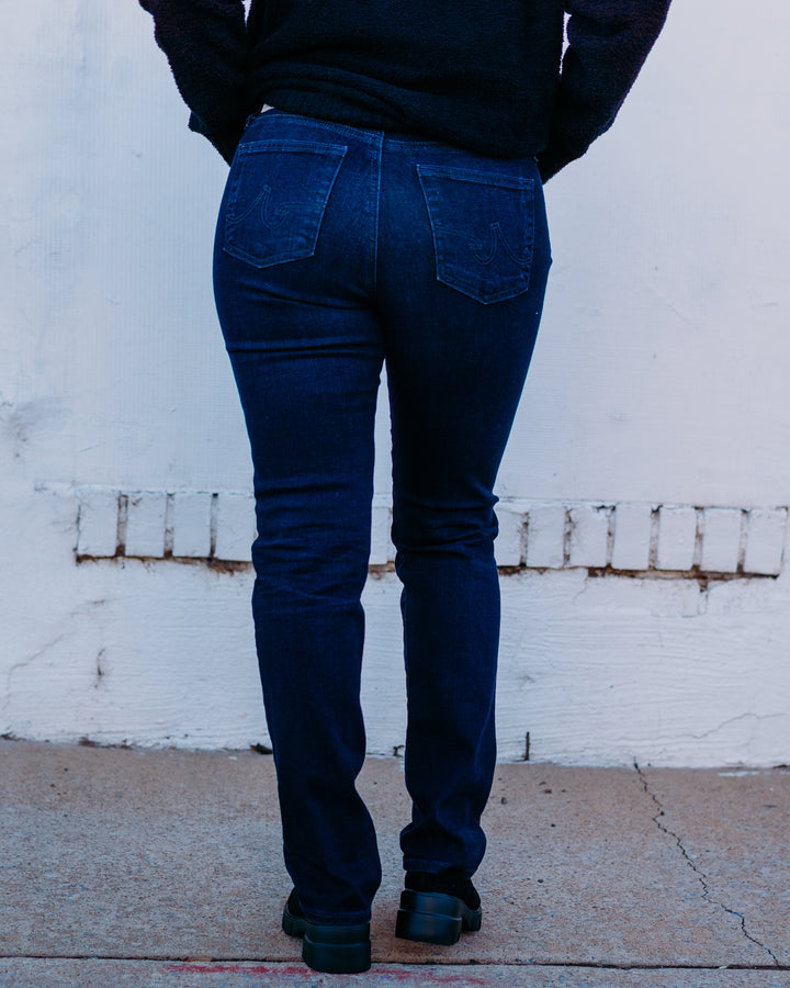 AG: Mari Mid-Rise Slim Straight Leg Jeans