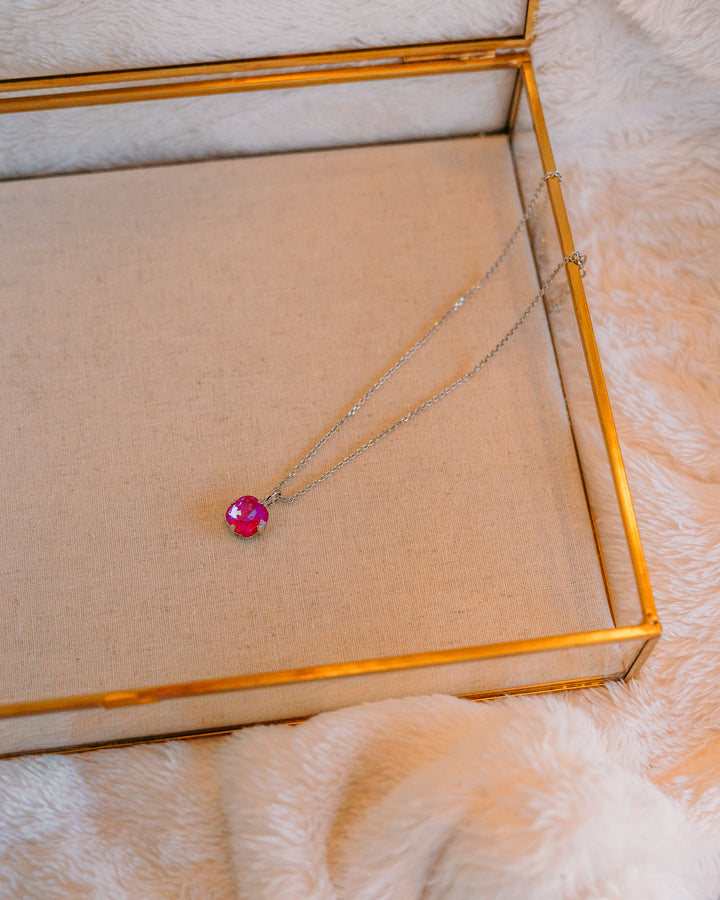 Mariana: Blush One Stone Necklace N-5326/4-168-RO