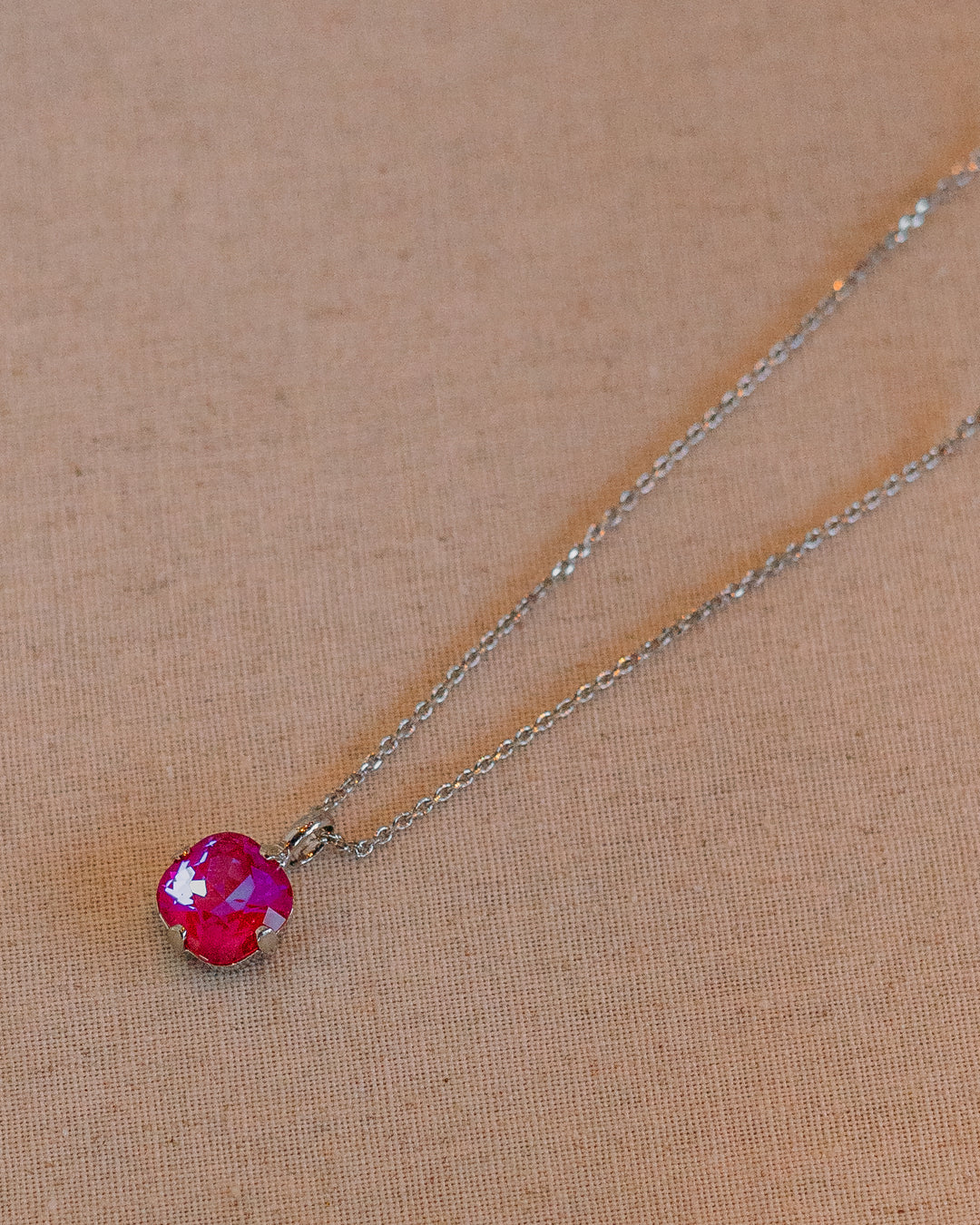 Mariana: Blush One Stone Necklace N-5326/4-168-RO