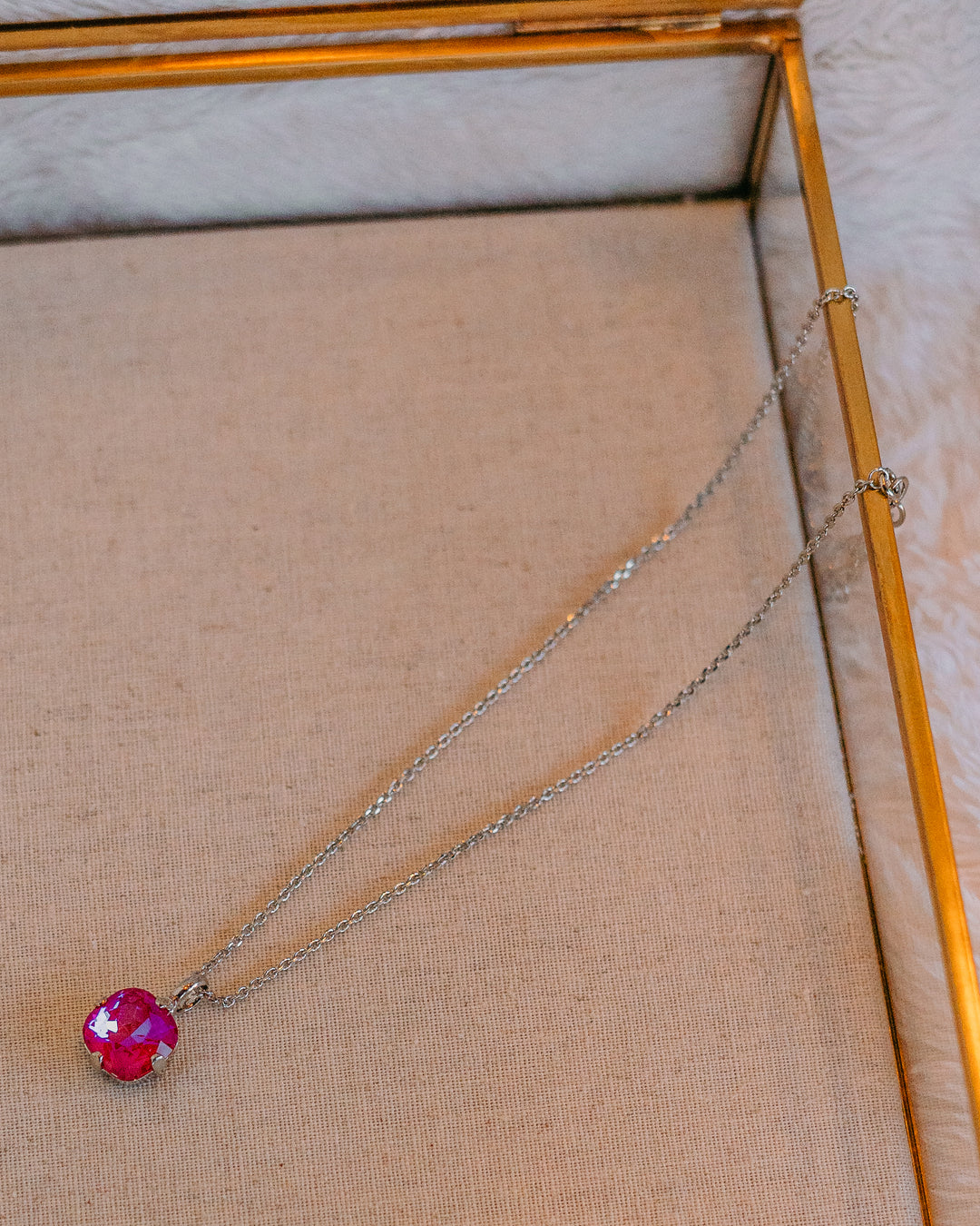 Mariana: Blush One Stone Necklace N-5326/4-168-RO